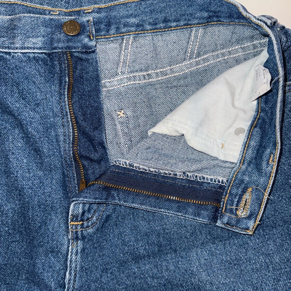 Riders Women's Vintage 1990s Blue Denim Jeans 100% Cotton Size 12 M - Picture 10 of 15